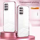For OnePlus 8T Transparent Plating Fine Hole Phone Case(Pink) - 2
