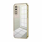 For OnePlus Nord Transparent Plating Fine Hole Phone Case(Gold) - 1