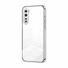 For OnePlus Nord Transparent Plating Fine Hole Phone Case(Silver) - 1