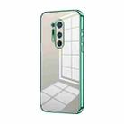 For OnePlus 8 Pro Transparent Plating Fine Hole Phone Case(Green) - 1