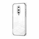 For OnePlus 8 Transparent Plating Fine Hole Phone Case(Silver) - 1