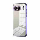 For OnePlus Nord 4 Transparent Plating Fine Hole Phone Case(Purple) - 1