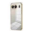 For OnePlus Nord 4 Transparent Plating Fine Hole Phone Case(Gold) - 1