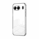 For OnePlus Nord 4 Transparent Plating Fine Hole Phone Case(Silver) - 1