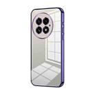 For OnePlus 13 Transparent Plating Fine Hole Phone Case(Purple) - 1