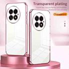 For OnePlus 13 Transparent Plating Fine Hole Phone Case(Pink) - 2