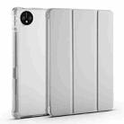 For Huawei MatePad Pro 11 2024 3-fold Clear TPU Leather Tablet Case with Pen Slot(Grey) - 1