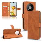 For ZTE Blade A73 5G Skin Feel Magnetic Flip Leather Phone Case(Brown) - 1