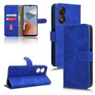 For ZTE Blade A34 Skin Feel Magnetic Flip Leather Phone Case(Blue) - 1