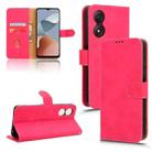 For ZTE Blade A34 Skin Feel Magnetic Flip Leather Phone Case(Rose Red) - 1