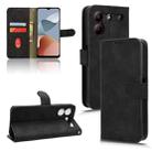For ZTE Blade A54 Skin Feel Magnetic Flip Leather Phone Case(Black) - 1