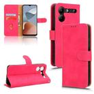 For ZTE Blade A54 Skin Feel Magnetic Flip Leather Phone Case(Rose Red) - 1