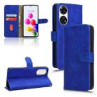 For ZTE Anshin Family Skin Feel Magnetic Flip Leather Phone Case(Blue) - 1