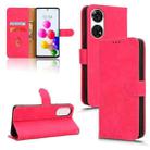 For ZTE Anshin Family Skin Feel Magnetic Flip Leather Phone Case(Rose Red) - 1
