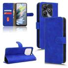 For ZTE Blade A75 Skin Feel Magnetic Flip Leather Phone Case(Blue) - 1