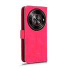 For ZTE Blade A75 5G Skin Feel Magnetic Flip Leather Phone Case(Rose Red) - 3