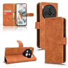 For ZTE nubia Z60S Pro Skin Feel Magnetic Flip Leather Phone Case(Brown) - 1