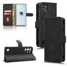 For ZTE nubia Red Magic 10 Pro Skin Feel Magnetic Flip Leather Phone Case(Black) - 1