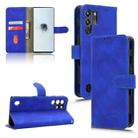 For ZTE nubia Red Magic 10 Pro Skin Feel Magnetic Flip Leather Phone Case(Blue) - 1