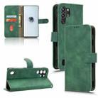 For ZTE nubia Red Magic 10 Pro Skin Feel Magnetic Flip Leather Phone Case(Green) - 1