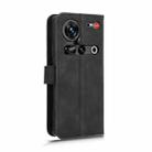 For ZTE nubia Z70 Ultra Skin Feel Magnetic Flip Leather Phone Case(Black) - 3