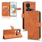 For ZTE nubia Z70 Ultra Skin Feel Magnetic Flip Leather Phone Case(Brown) - 1