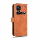 For ZTE nubia Z70 Ultra Skin Feel Magnetic Flip Leather Phone Case(Brown) - 3