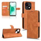 For ZTE Blade A35e 4G Skin Feel Magnetic Flip Leather Phone Case(Brown) - 1