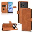 For ZTE Blade A36 4G Skin Feel Magnetic Flip Leather Phone Case(Brown) - 1