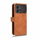 For ZTE Blade A36 4G Skin Feel Magnetic Flip Leather Phone Case(Brown) - 3