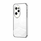 For Honor 100 Pro Transparent Plating Fine Hole Phone Case(Silver) - 1