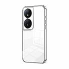 For Honor Play 50 Plus Transparent Plating Fine Hole Phone Case(Silver) - 1