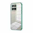 For Honor X8 5G / X6 / X6s Transparent Plating Fine Hole Phone Case(Green) - 1