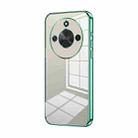 For Honor X50 Transparent Plating Fine Hole Phone Case(Green) - 1