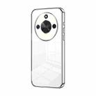 For Honor X50 Transparent Plating Fine Hole Phone Case(Silver) - 1