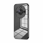 For Honor X50 Transparent Plating Fine Hole Phone Case(Black) - 1