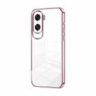 For Honor X50i / 90 Lite Transparent Plating Fine Hole Phone Case(Pink) - 1