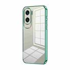 For Honor X50i / 90 Lite Transparent Plating Fine Hole Phone Case(Green) - 1