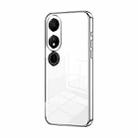 For Honor Play 40 Transparent Plating Fine Hole Phone Case(Silver) - 1