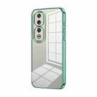 For Honor 90 Pro Transparent Plating Fine Hole Phone Case(Green) - 1