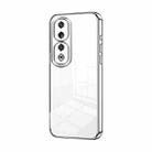 For Honor 90 Pro Transparent Plating Fine Hole Phone Case(Silver) - 1