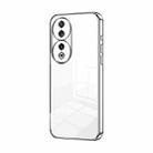 For Honor 90 Transparent Plating Fine Hole Phone Case(Silver) - 1