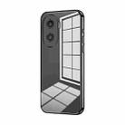 For Honor X40i / Play 7T Pro Transparent Plating Fine Hole Phone Case(Black) - 1