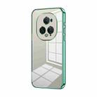 For Honor Magic5 Ultimate Transparent Plating Fine Hole Phone Case(Green) - 1