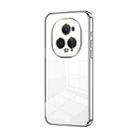 For Honor Magic5 Ultimate Transparent Plating Fine Hole Phone Case(Silver) - 1