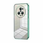 For Honor Magic5 Pro Transparent Plating Fine Hole Phone Case(Green) - 1