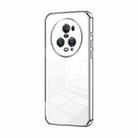 For Honor Magic5 Pro Transparent Plating Fine Hole Phone Case(Silver) - 1