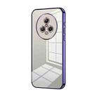 For Honor Magic5 Transparent Plating Fine Hole Phone Case(Purple) - 1