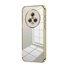 For Honor Magic5 Transparent Plating Fine Hole Phone Case(Gold) - 1