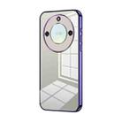 For Honor X40 5G / Magic5 Lite / X9a Transparent Plating Fine Hole Phone Case(Purple) - 1